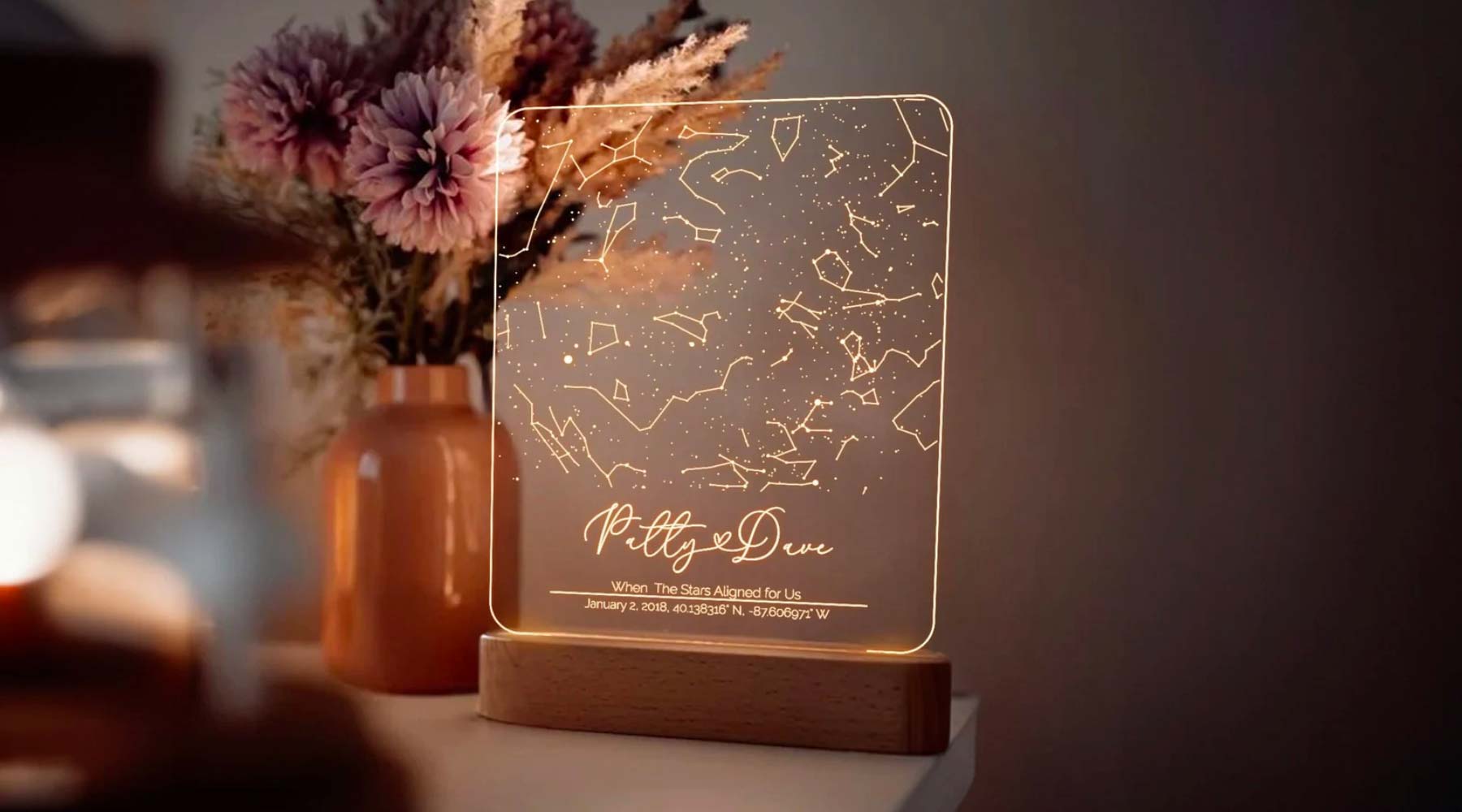 acrylic plaque ideas with star maps