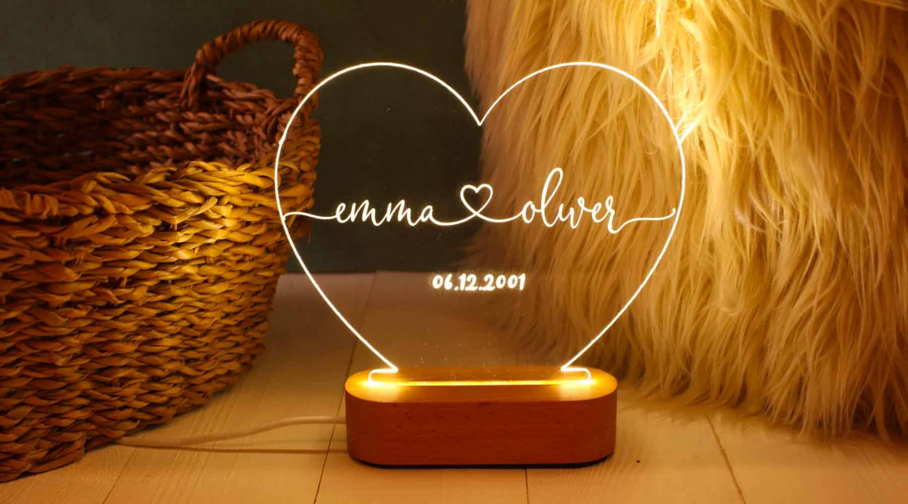 unique plaque ideas with warming light