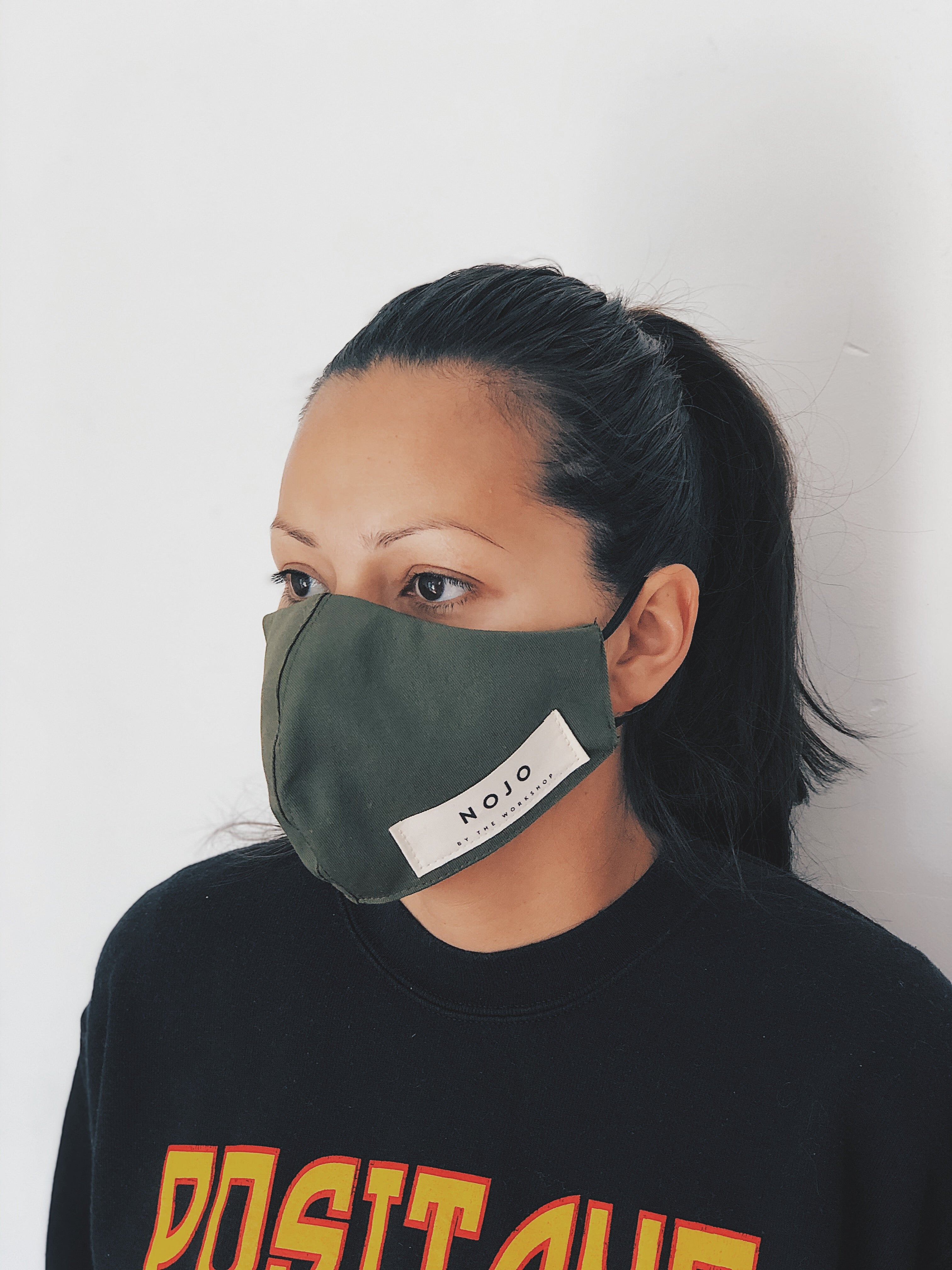 ADULT OLIVE WRAP ROUND MASK (UNISEX) – NOJO by the workshop