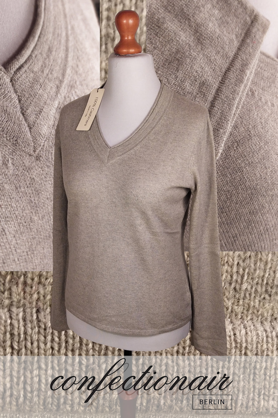 100 Kaschmir Pullover Tallone Made In Italy V Neck Zierkragen Damen Confectionair Berlin Stan Dard Gentlemen Clothings