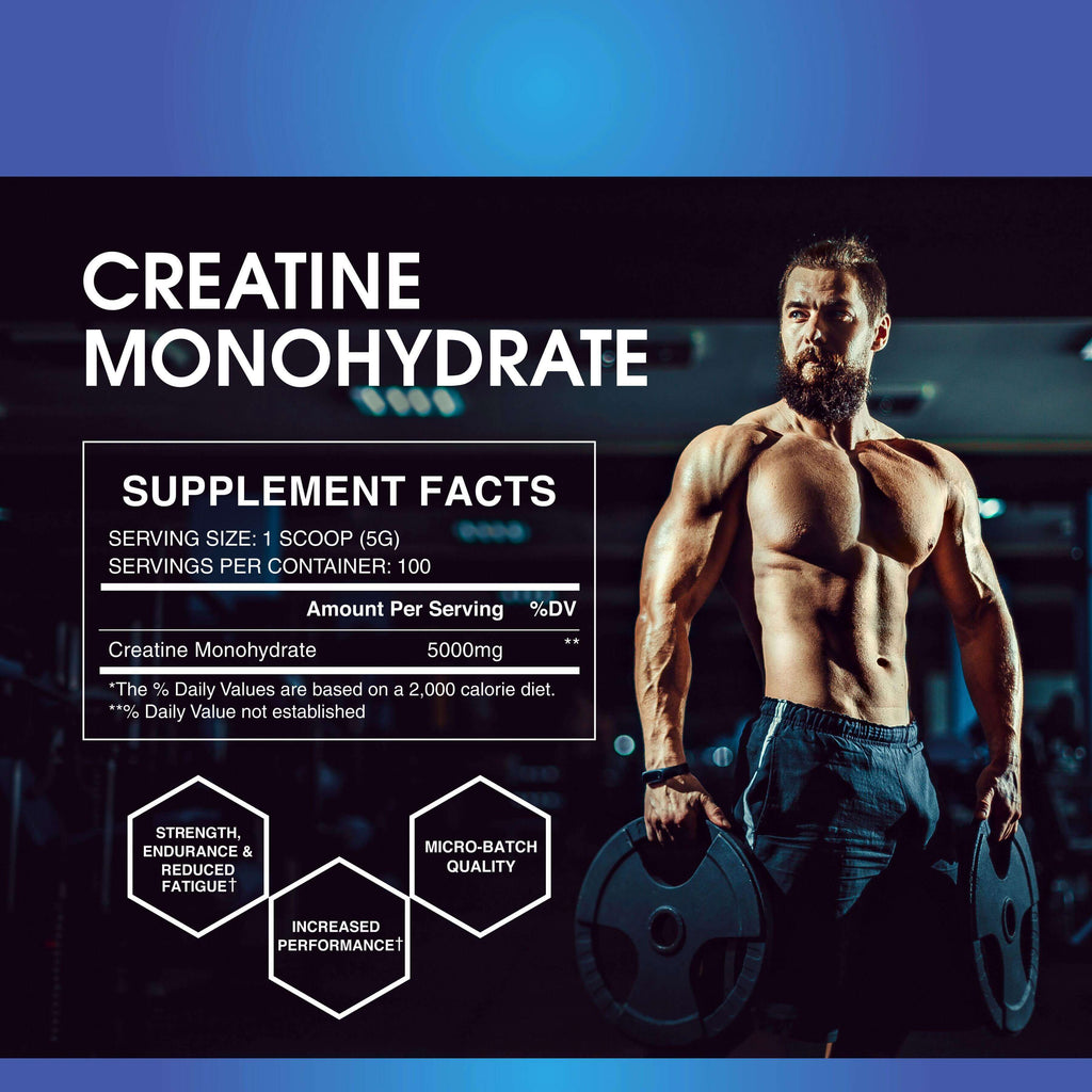 Creatine Monohydrate, 500g STRENGTH, ENDURANCE REDUCED