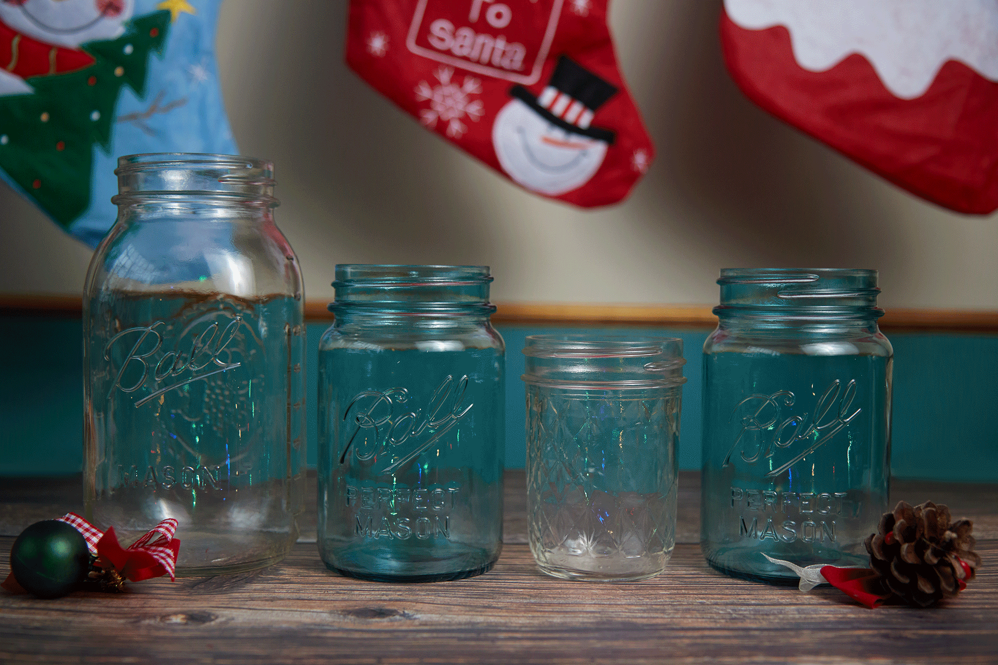 Ball mason glass jars