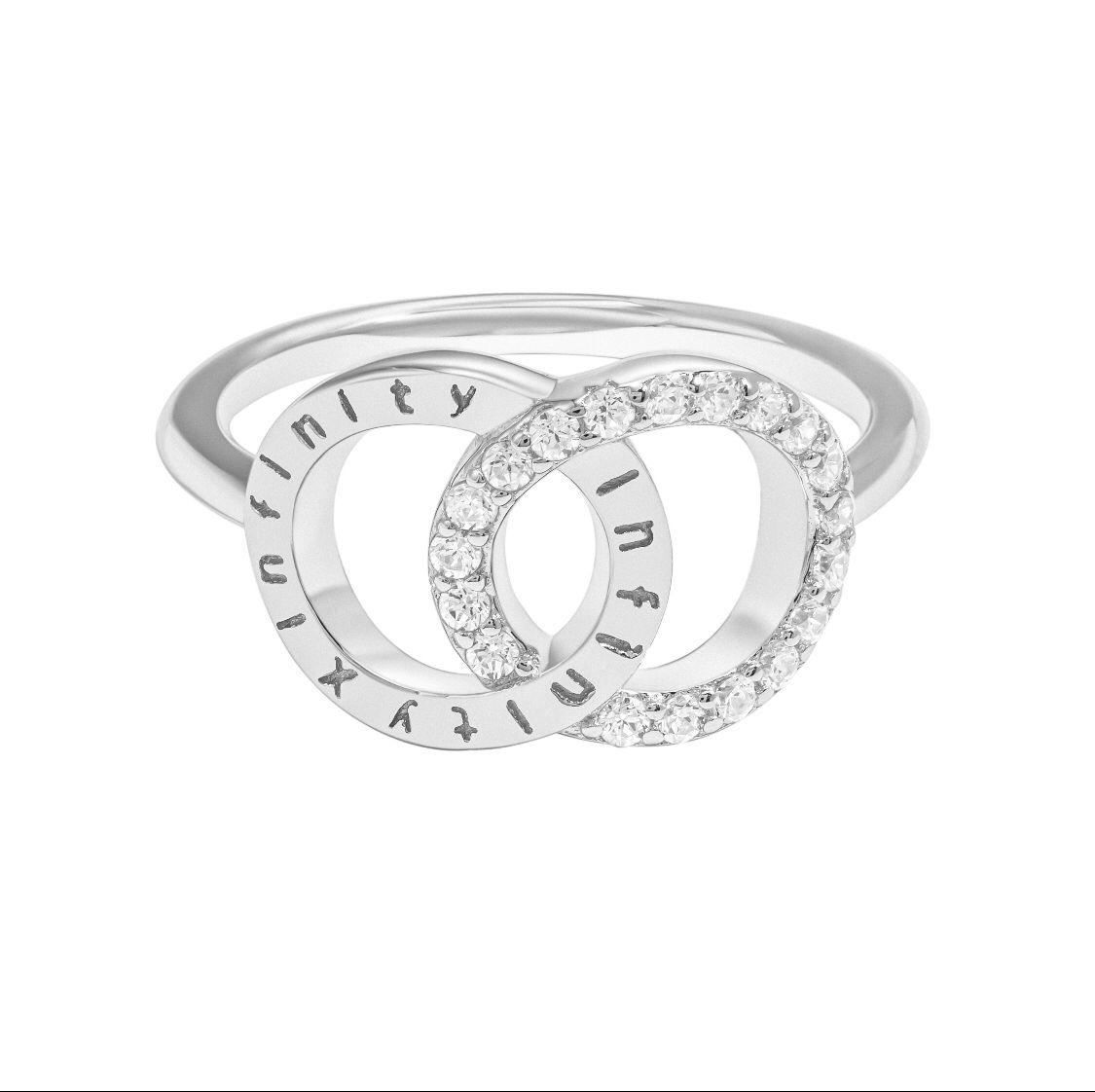 Image of The InfinityXinfinity Ring/18K White Gold & Cubic Zirconia