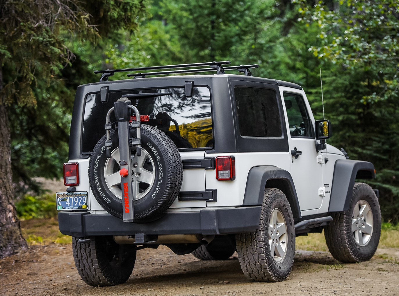 spare tire mounted bike rack