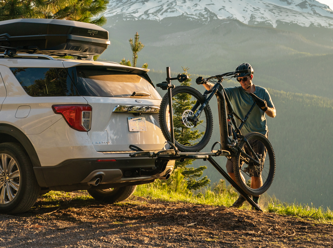 yakima roof rack bike attachment