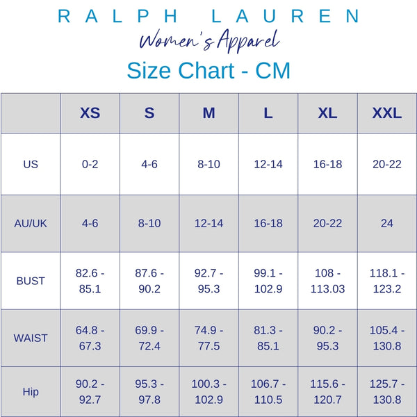 Size Guide - Ralph Lauren - Apparel - Women – AO Official Store