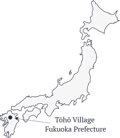 Toho village map, Fukuoka