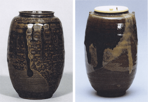 Takatori Tea Caddies, named Somekawa by Kobori Enshu