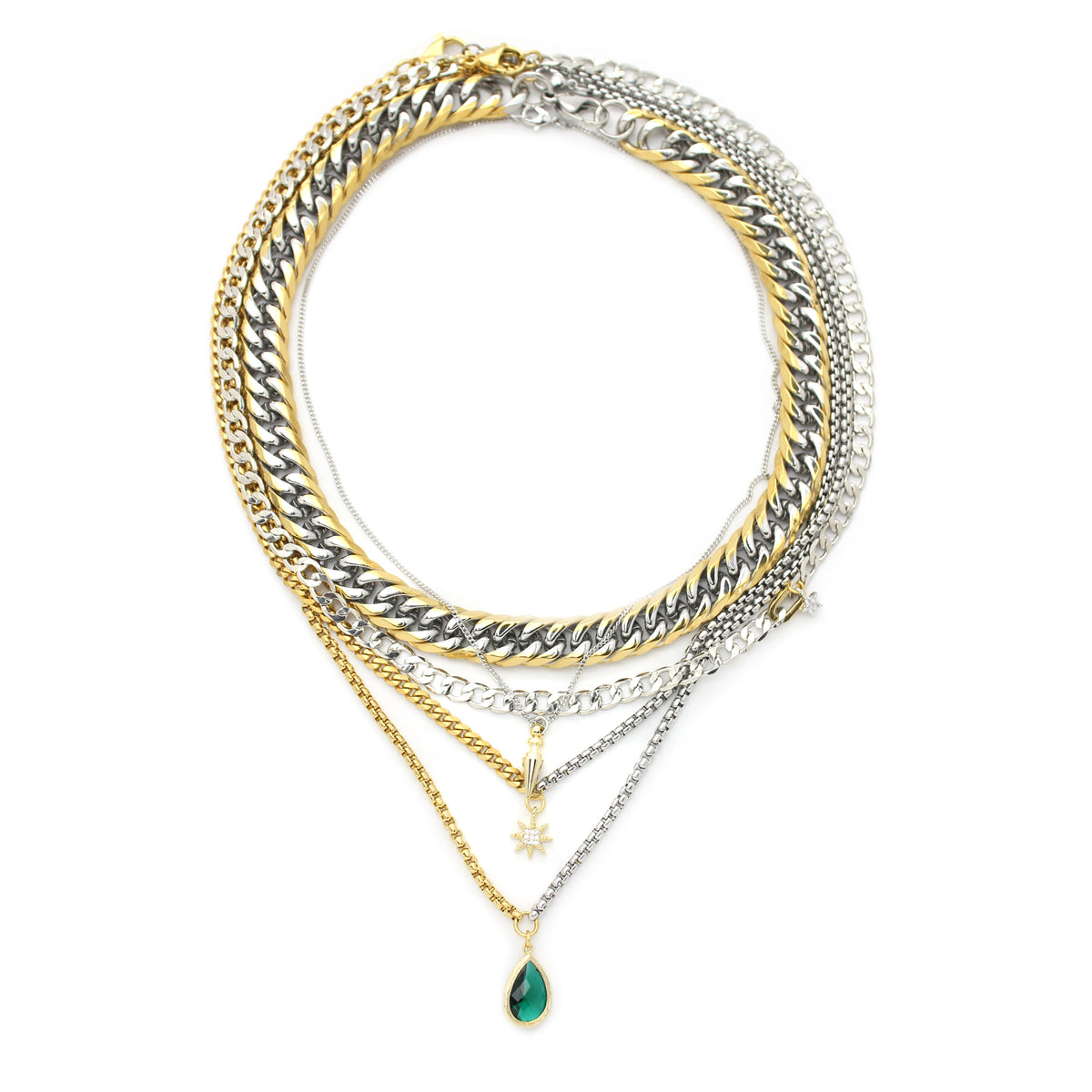 The Lightning Set Layered Necklace | Artizan Joyeria