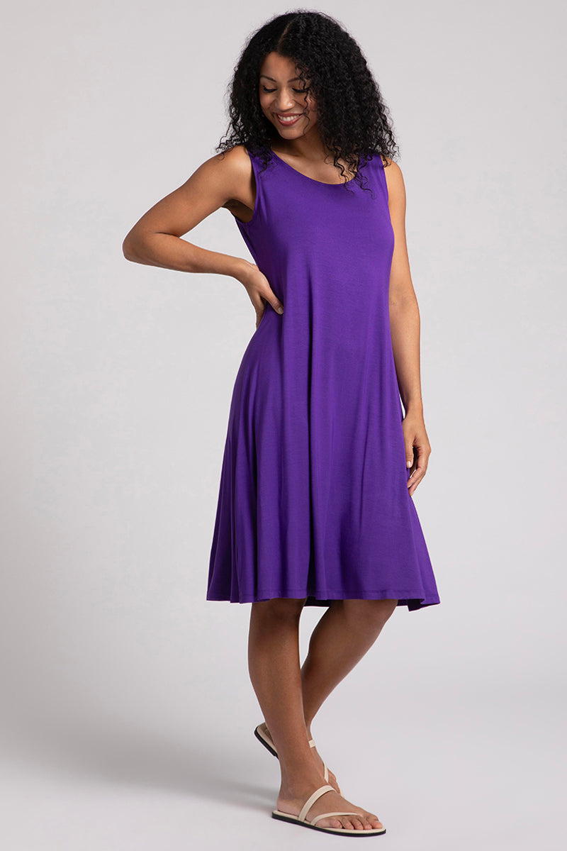 Bamboo Tank Dress Short | Violet