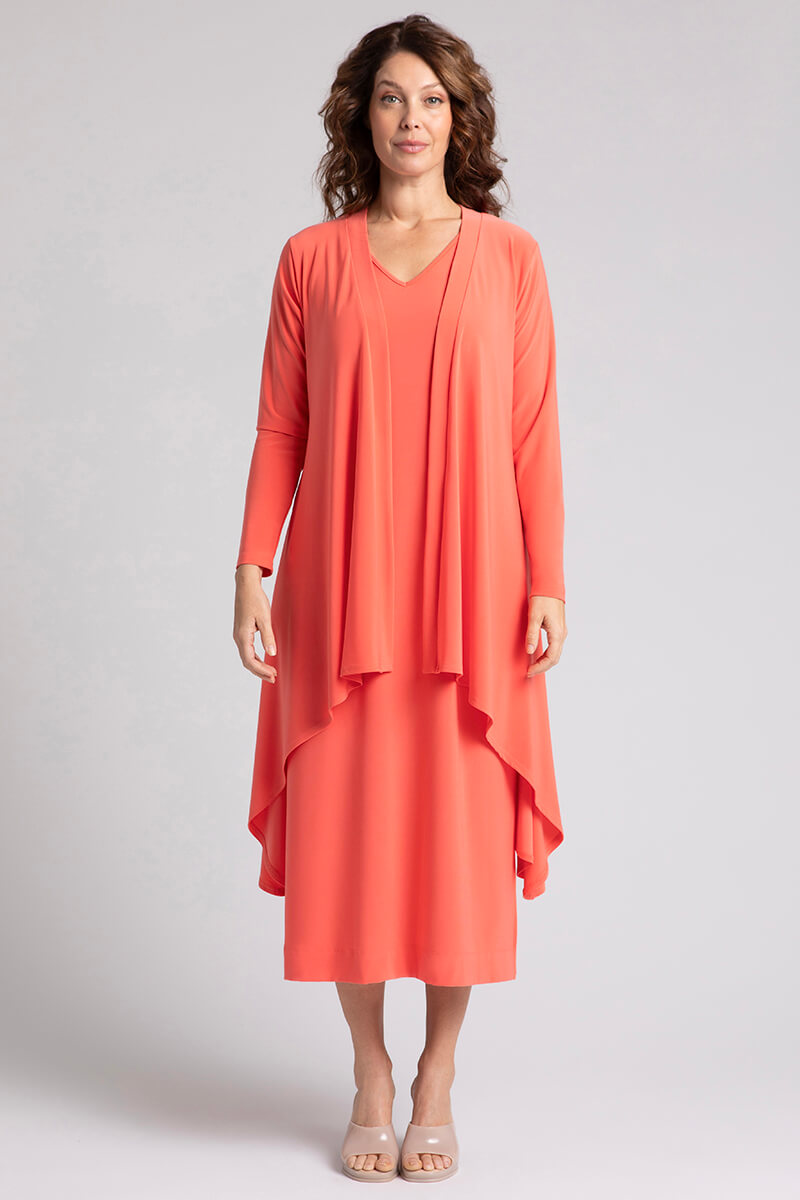 Flutter Duster Cardigan | Coral