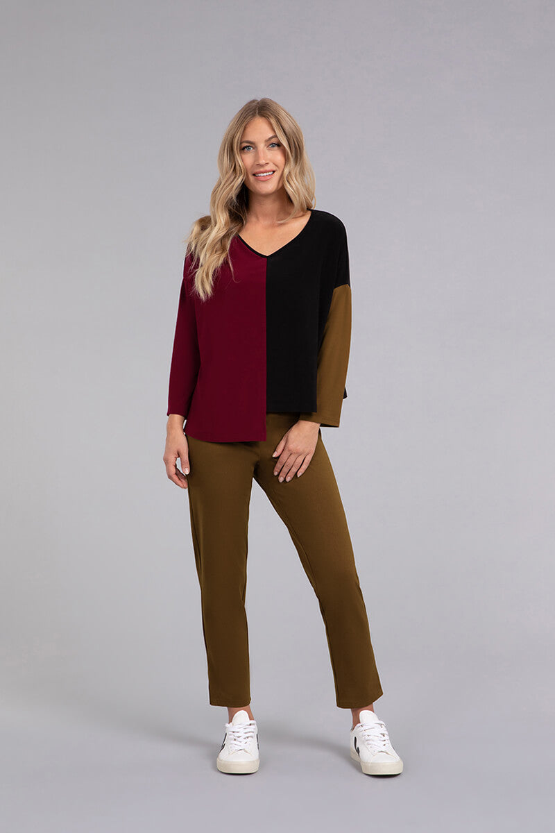 Lux Yoke Narrow Pant Midi | Tobacco