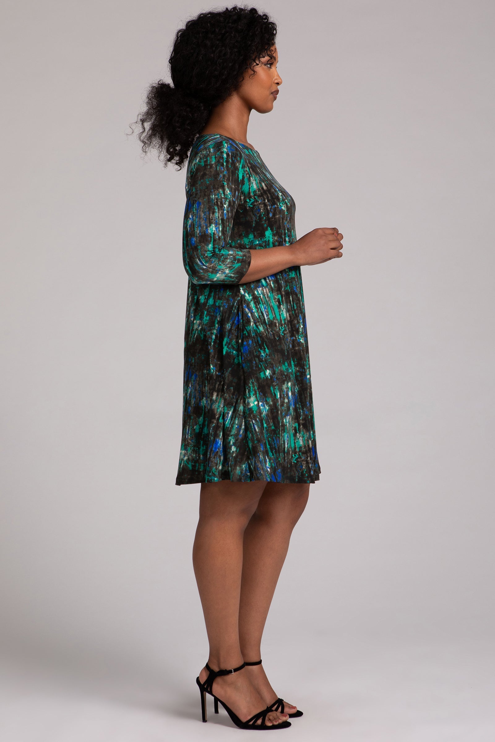 Nu Trapeze Dress | Camo Forest