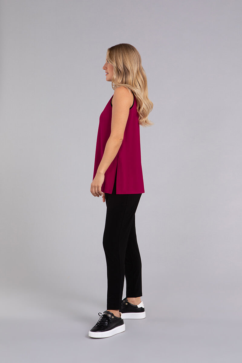 Tipped Reversible Go To Tank Relax | Magenta/Blk