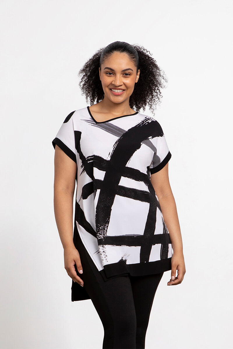 Dolman Angle Tunic | Abstract