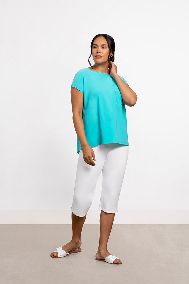 Dolman Pocket Top | Aqua