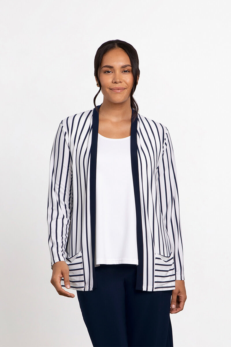 Everyday Cardigan | Navy Stripe