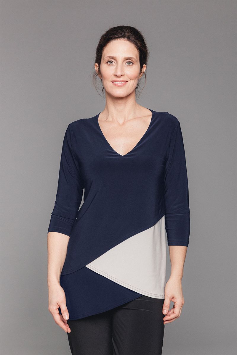 Matrix Layer Top | Navy/Platinum