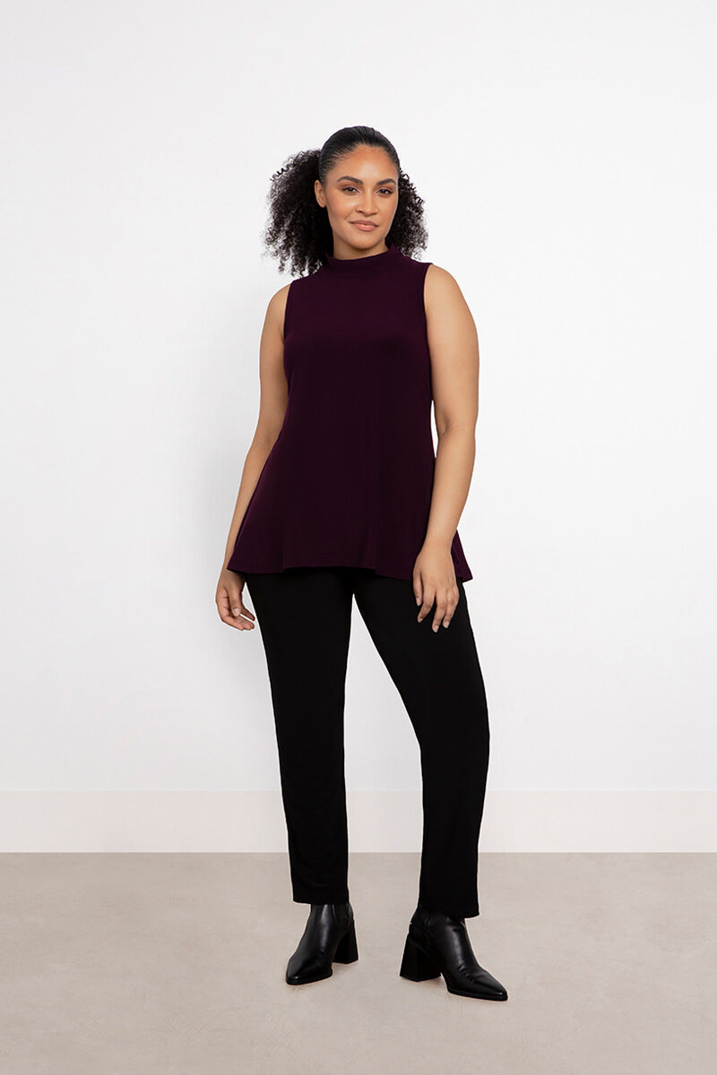 Mock Neck Tank | Plum