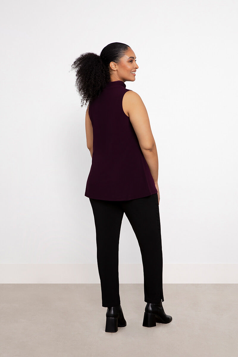 Mock Neck Tank | Plum