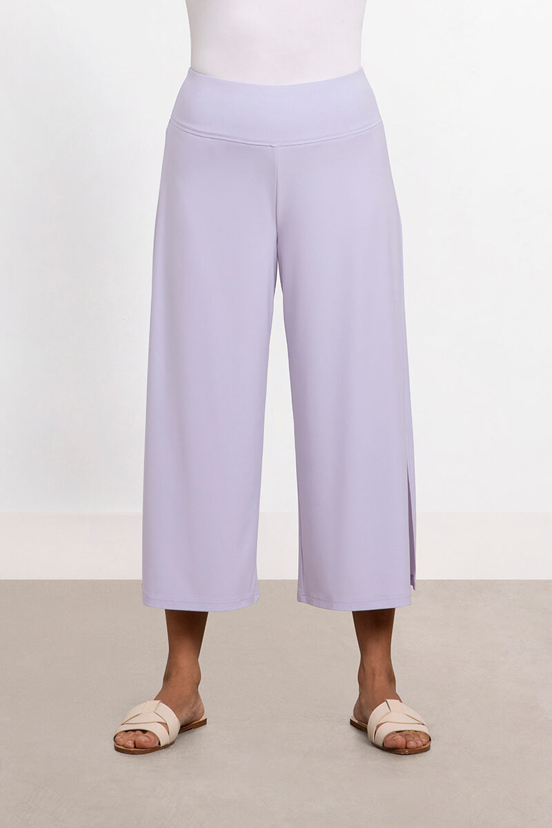 Side Slit Wide Capri | Lavender