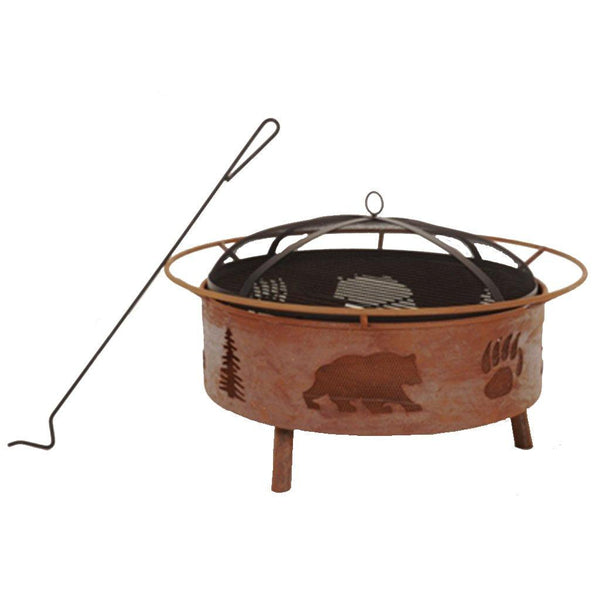 bear chair fire pit