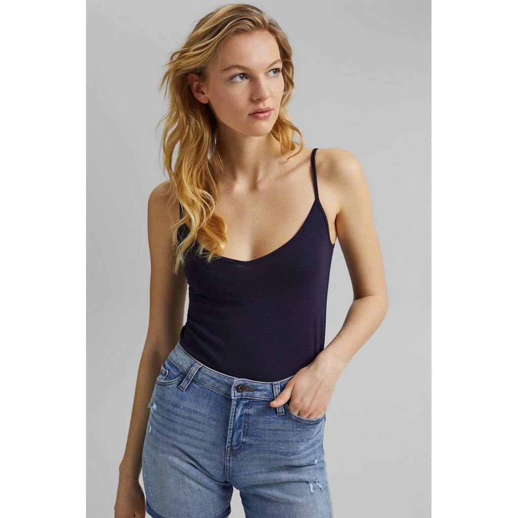 Tank Top Spaghetti Strap Organic Black - Sheridan Nurseries Online