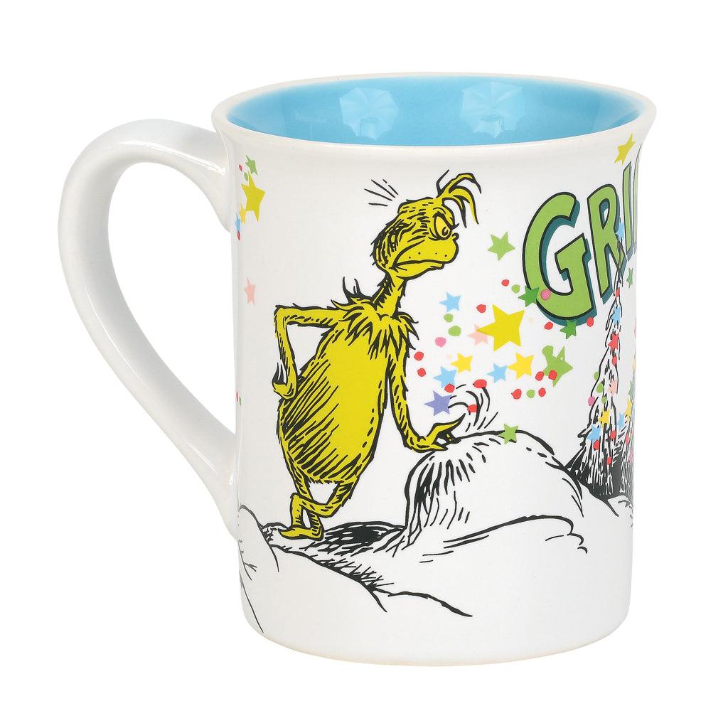 Dr. Seuss The Grinch Resting Grinch Face Heat Reactive Changing Coffee Mug  Cup Black