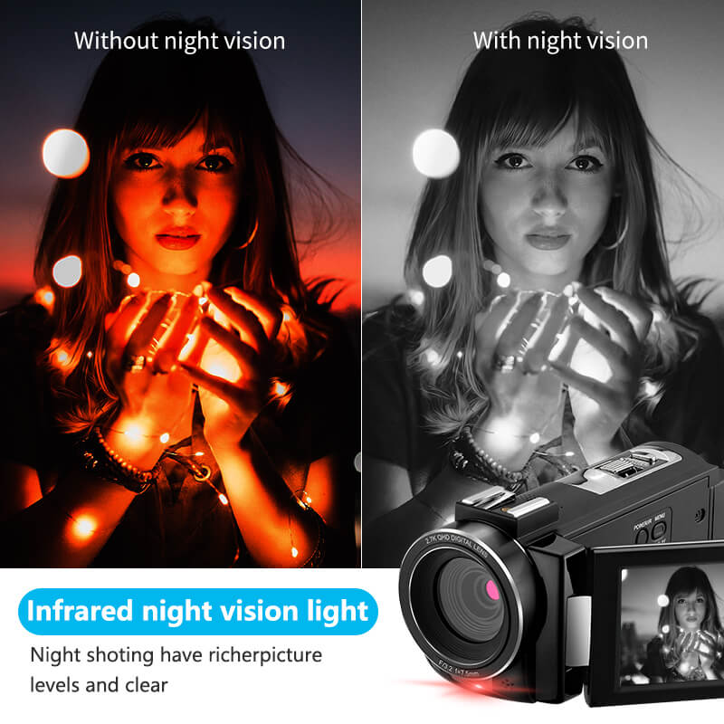 Infrared night vision light camcorder