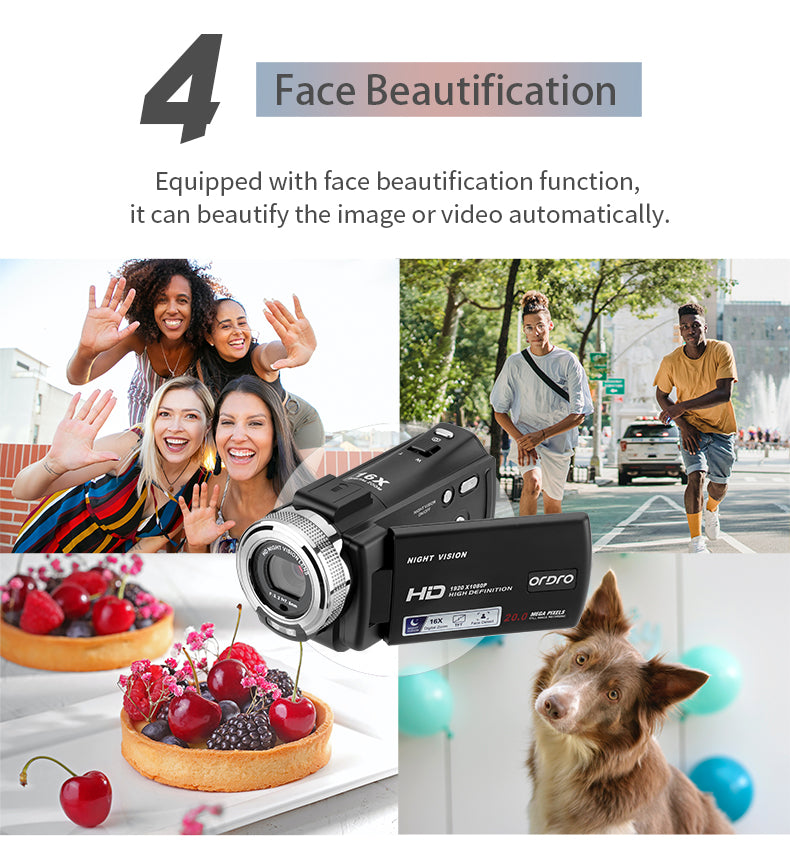 Equipped with a face beautification function, it can beautify the image or video automatically. Automatically capture faces.