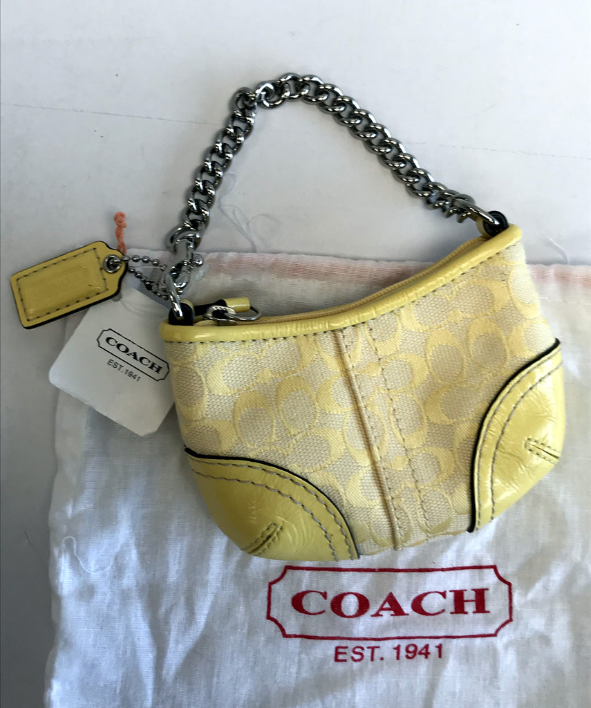 coach lemon coin purse