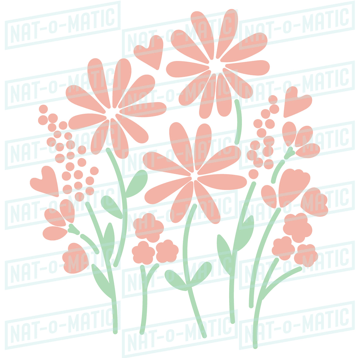 Flower Doodle Bouquet Icons SVG Instant Download – Nat-o-Matic