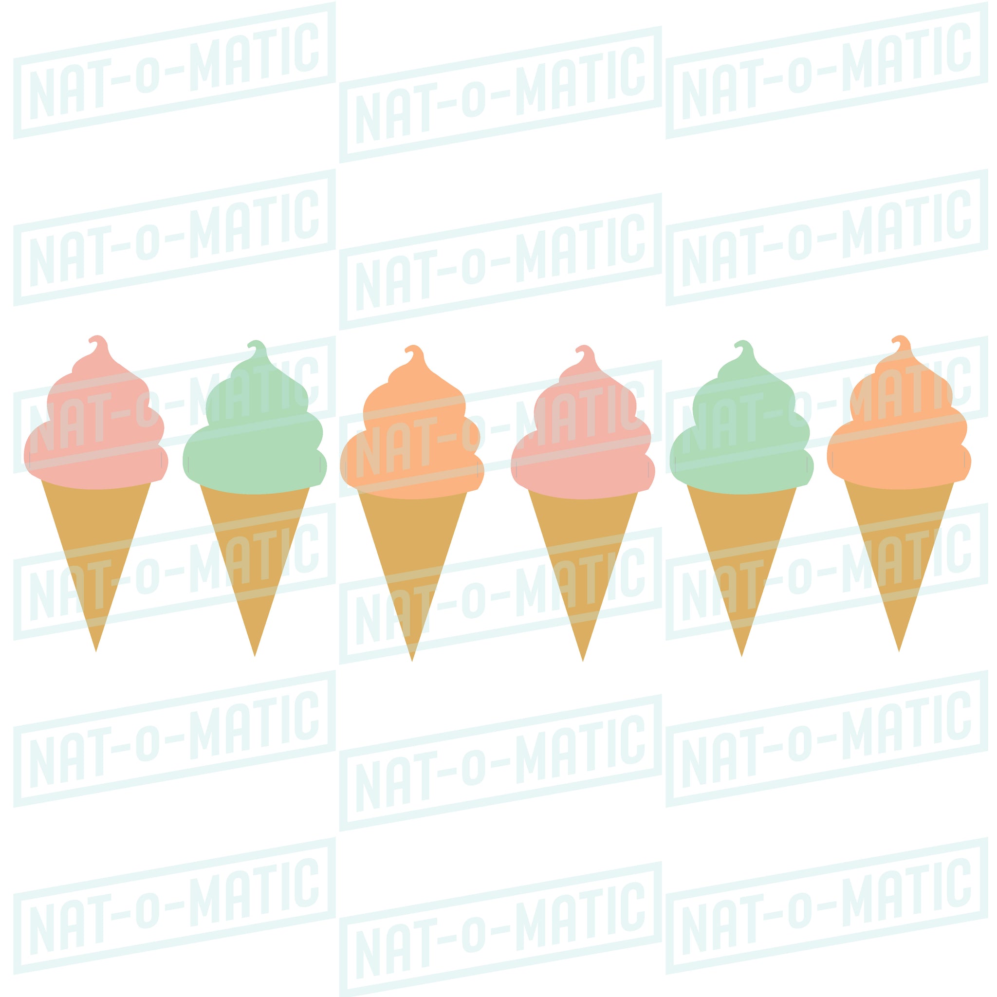 ice cream cone banner printable instant download nat o matic