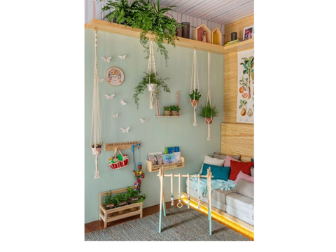 Como utilizar plantas artificiais na decoração do quarto infantil