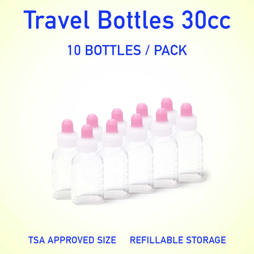 Travel Bottles 100ml Multi Pack of 6 - Tecchemicals