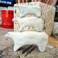 Made by Harriet, ceramic polar bears