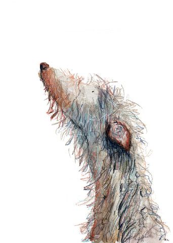 Made by harriet painting, hairy dog painting