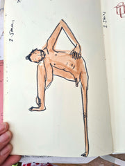 Life drawing, Made by Harriet, Man yoga stretch