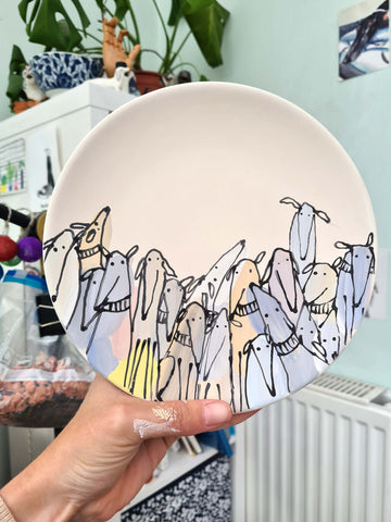 Made by Harriet dog plate, made by harriet ceramic, dog plate