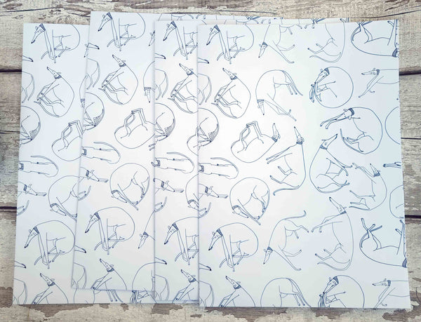 BRAND NEW Sleeping dog wrapping paper Singled sided 500mm x 700mm available in white or yellow