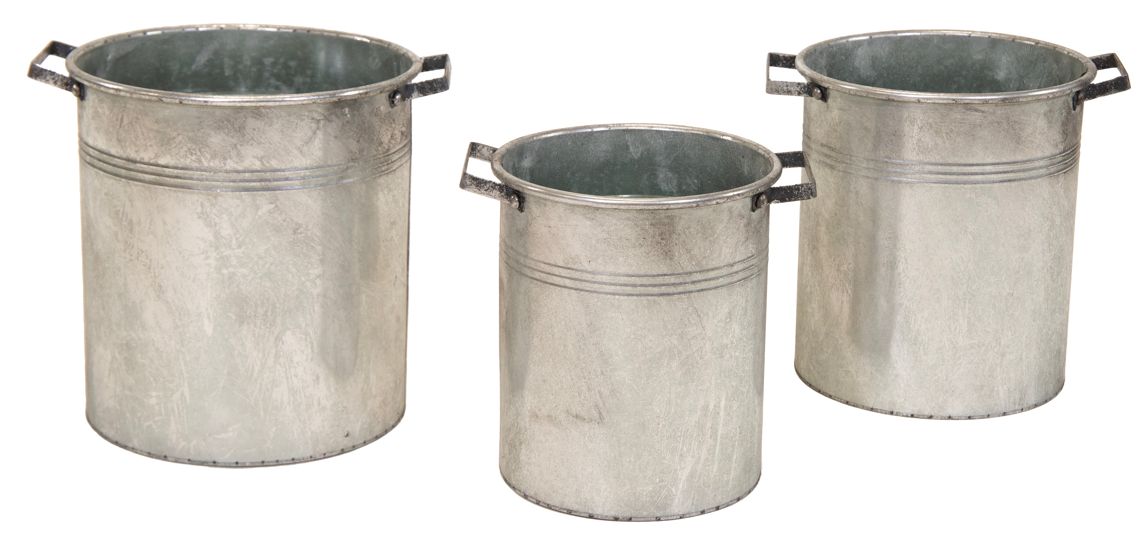 Romans Round Pot Silver S3 D33/45H30/40