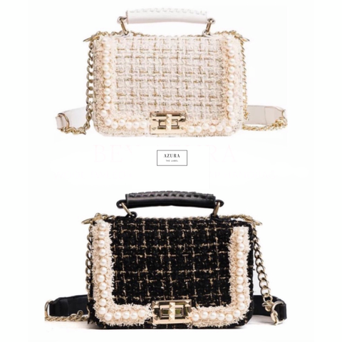 Clear Jelly Flap Handbag With Pearl Straps – AZURA THE LABEL