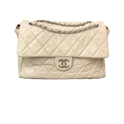 CHANEL Gabrielle clutch with two chains silver and gold – U & Moi