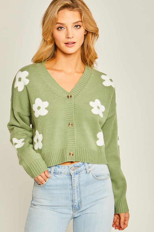 Elisabeth Floral Print Knit Cardigan – Shop Indie Dream