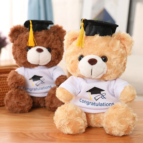 Cute Dr. Bear Plush Toy Graduation Gift PillowNap
