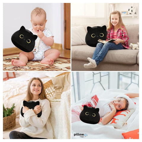 Black Cat Plush Pillow