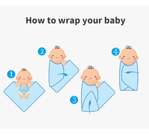 How to wrap your baby - knitted newborn baby blanket