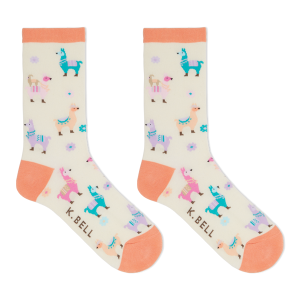 K.Bell Women's Floral Sock Crew Socks – Loops & Wales