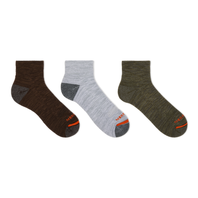 MERIWOOL Merino Wool Quarter Hiking Socks – 2 Pairs Crew Ankle