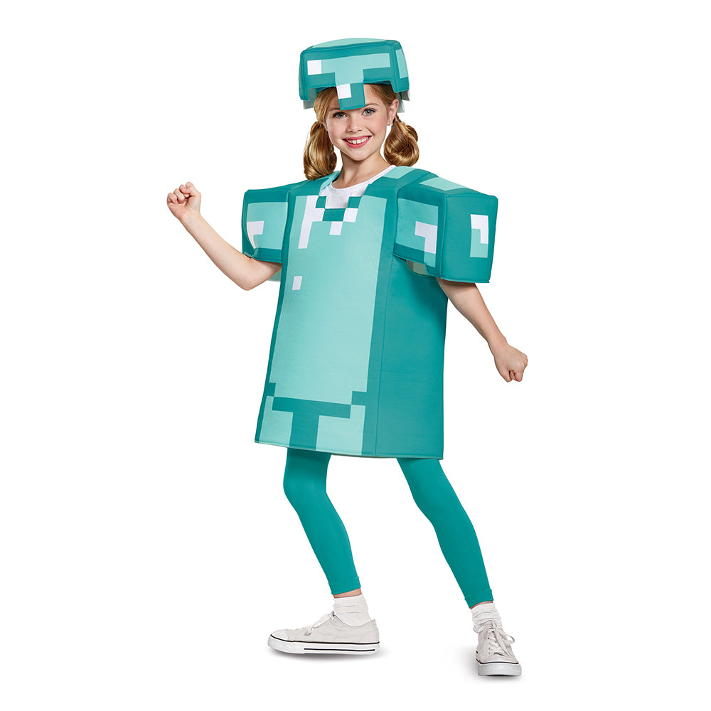 Creeper Classic Minecraft Costume, Green, Large (10-12)